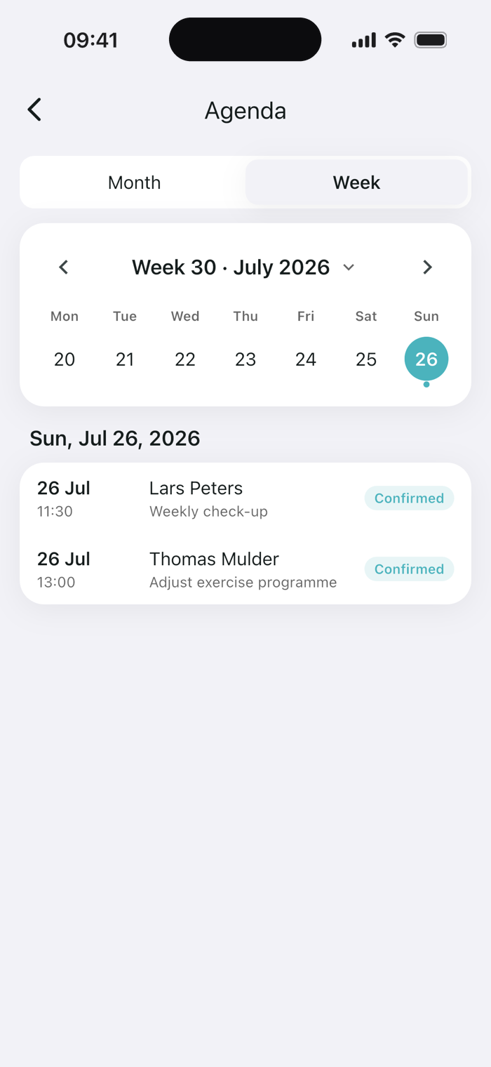 Physinexus app screen