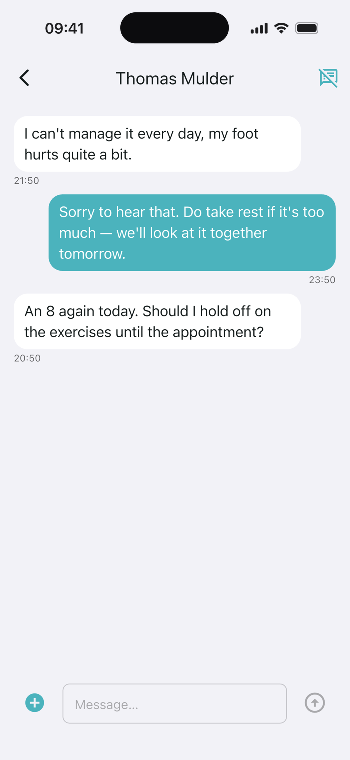 Physinexus app screen