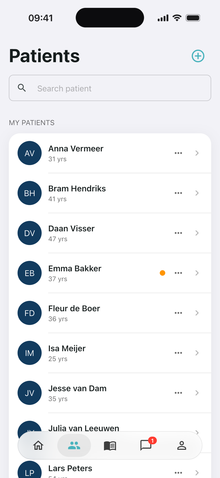 Physinexus app screen